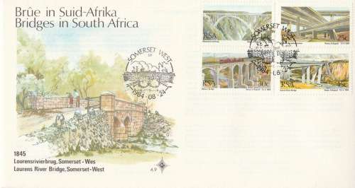 RSA 1984-08-24 South African Bridges FDC 4.9 (140 000) [SACC R7]