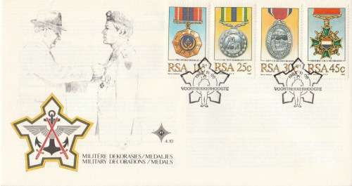 RSA 1984-11-09 Military Decorations FDC 4.10 (135 000) [SACC R7]