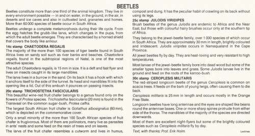 RSA 1987-03-06 South African Beetles FDC 4.20 [SACC R7]