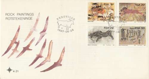 RSA 1987-06-04 Rock Paintings FDC 4.21 [SACC R4]