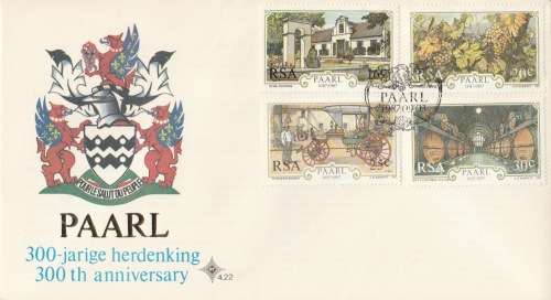 RSA 1987-09-03 300th Anniversary of Paarl FDC 4.22 [SACC R4]