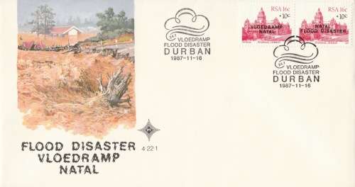 RSA 1987-11-16 Natal Relief Fund (1st Issue) FDC 4.22.1b Afr-Eng [SACC R3]