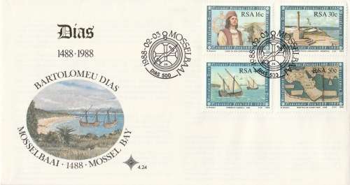 RSA 1988-02-03 500th Anniversary of Discovery of the Cape by Bartolomeu Dias FDC 4.24 [SACC R7]