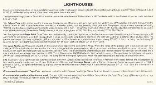RSA 1988-06-09 Lighthouses FDC 4.26 [SACC R7]