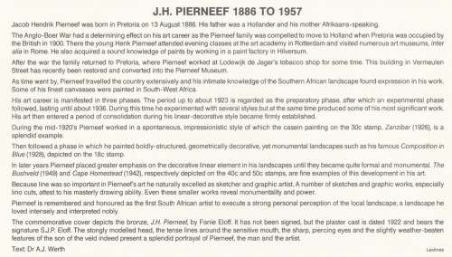 RSA 1989-08-03 Paintings by Jacob Hendrik Pierneef FDC 5.6 [SACC R7]