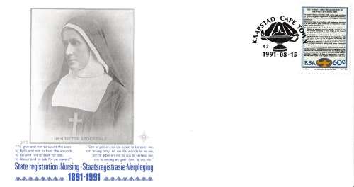 RSA 1991-08-15 State Registration for nurses and midwives 1891-1991 FDC 5.15 [SACC R10]
