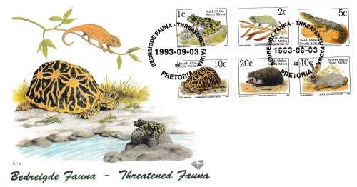 RSA 1993-09-03 6th Definitive Issue FDC Set 6.1a, 6.1b and 6.1c [SACC R130]