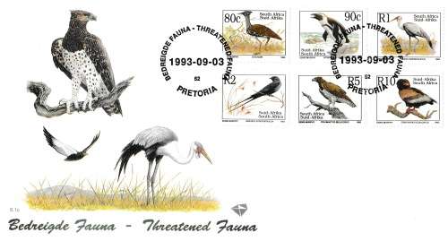 RSA 1993-09-03 6th Definitive Issue FDC Set 6.1a, 6.1b and 6.1c [SACC R130]