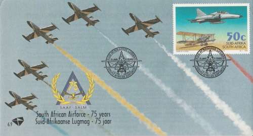 RSA 1995-02-01 75th Anniversary of first Trans-African flight & 75 years of SAAF FDC 6.9 [SACC R14]