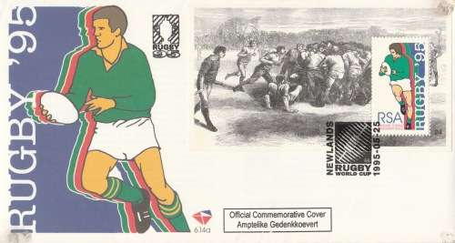 RSA 1995-05-25 Rugby World Cup Tournament 1995 FDC 6.14a [SACC R12]