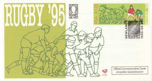 RSA 1995-05-25 Rugby World Cup Tournament 1995 FDC 6.14b [SACC R9]