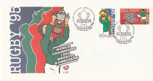 1995-05-25 Rugby World Cup Tournament 1995 FDC 6.14d [SACC R10]