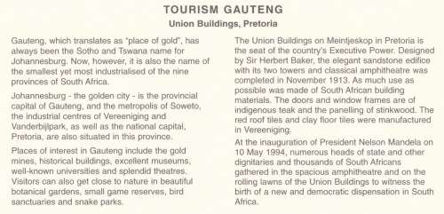 RSA 1995-06-30 Tourism in South Africa FDC 6.20a [SACC R14]