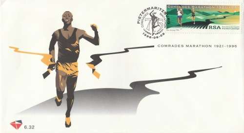 RSA 1996-06-08 Comrades Marathon 1921-1996 FDC 6.32 (14 200) [SACC R10]