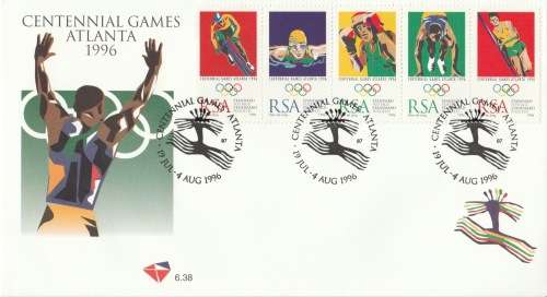 RSA 1996-07-19 Olympic Games Atlanta FDC 6.38 (15 000) [SACC R35]