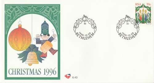 RSA 1996-10-09 Christmas 1996 FDC 6.43 (20 000) [SACC R10]