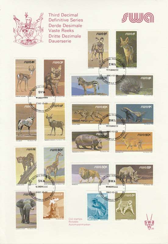 SWA 1980-10-01 Third Decimal Definitive Issue FD Folder 30 (99 655) - [SACC R10]
