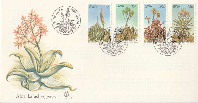 SWA 1981-08-14 Aloes FDC 33 (124 913) - [SACC R7]