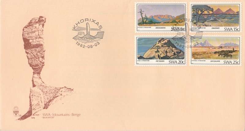 SWA 1982-08-03 Mountains of S.W.A. FDC 38 - [SACC R7]