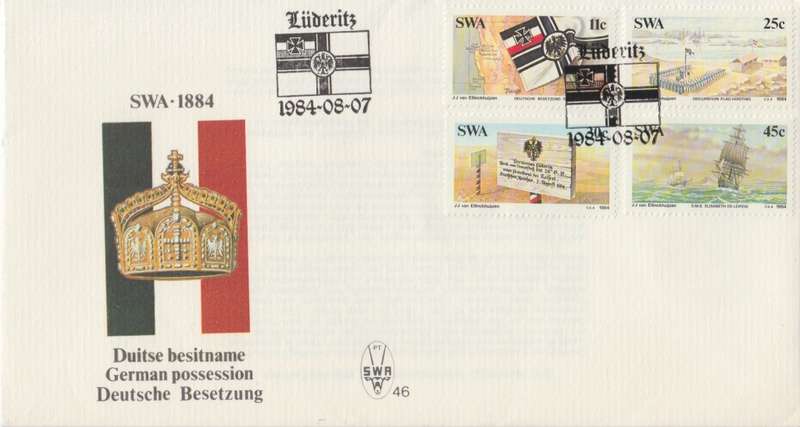 SWA 1984-08-07 Centenary of German Colonisation (1884) FDC 46 (140 000) - [SACC R7]