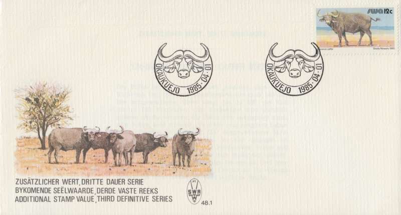SWA 1985-04-01 Additional Value to the Definitive Issue FDC 48.1 [SACC R1]