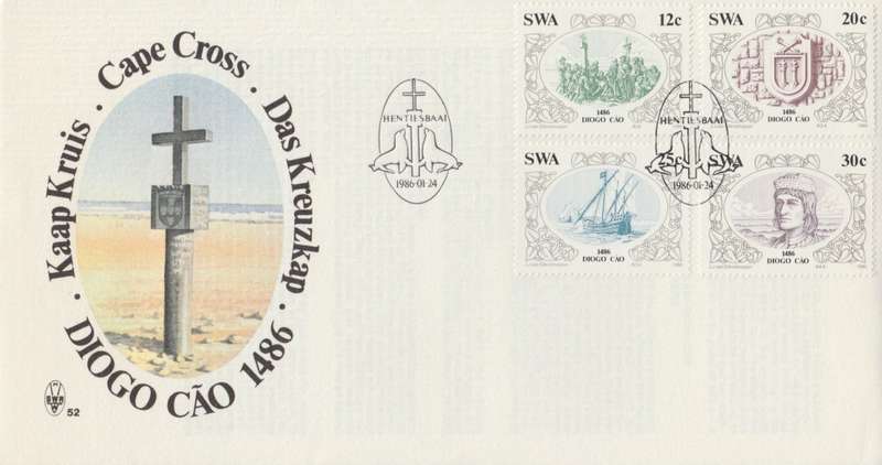 SWA 1986-01-24 Discoverers of S.W.A. FDC 52 (100 000) [SACC R7]