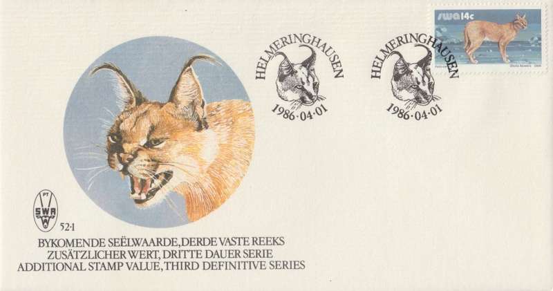 SWA 1986-04-01 Additional Value to the Definitive Issue FDC 52.1 [SACC R1]