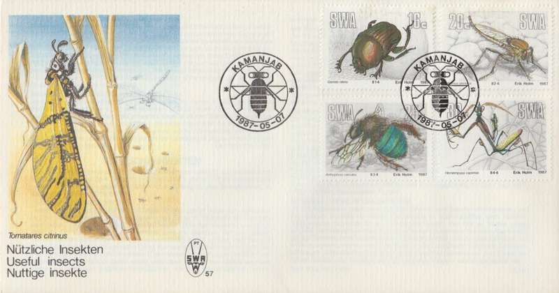 SWA 1987-05-07 Useful Insects FDC 57 [SACC R7]