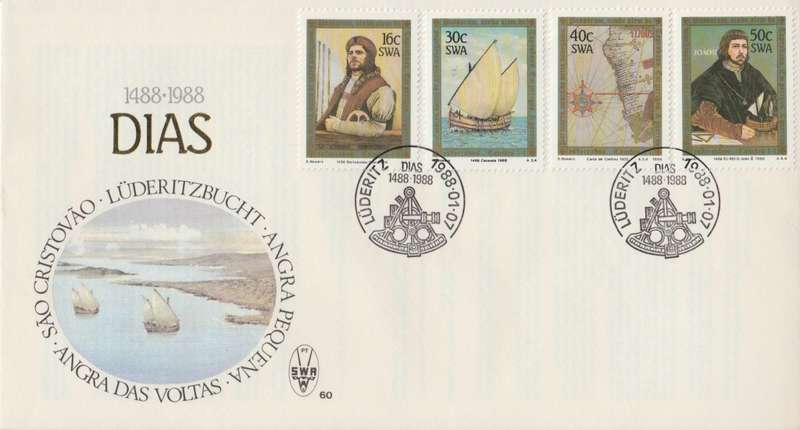SWA 1988-01-07 500th Anniversary of Discovery of Cape of Good Hope FDC 60 [SACC R11]