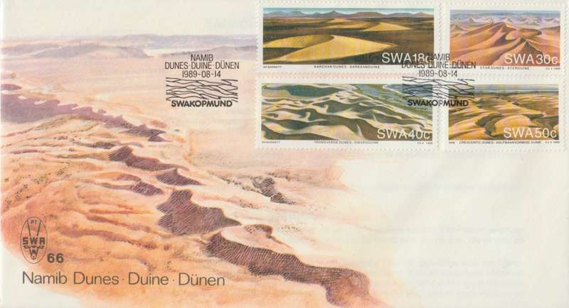 SWA 1989-08-14 Namib Desert Sand Dunes FDC 66 [SACC R7]