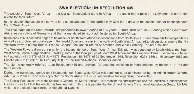 SWA 1989-08-24 UN Resolution 435. Constitutional Election FDC 66.1 [SACC R7]