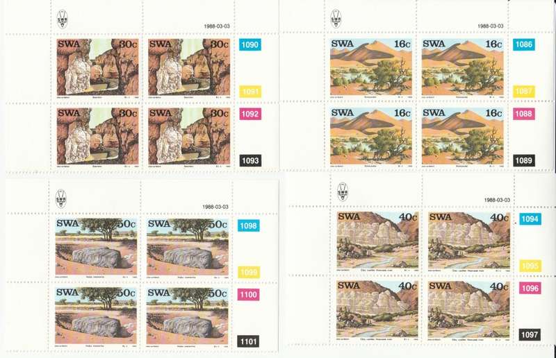 SWA 1988-03-03 Landmarks of SWA SACC 506-509 x4 [SACC R40]