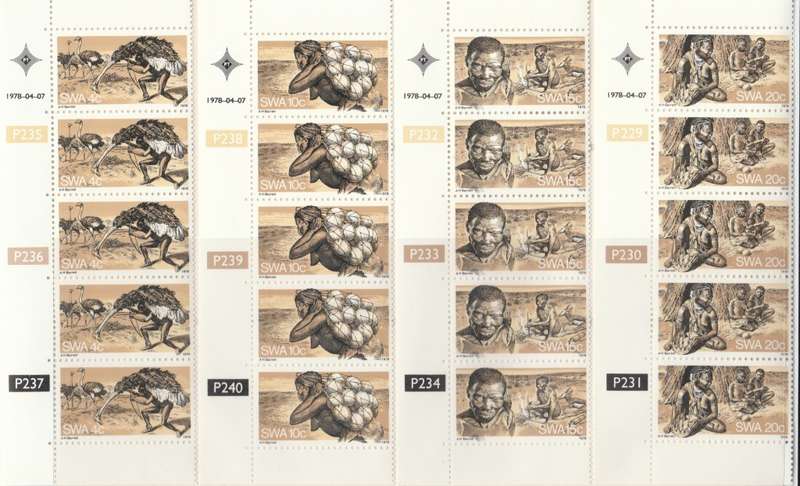 SWA 1978-04-14 The Bushmen SACC 324-327 x5 [SACC R50]