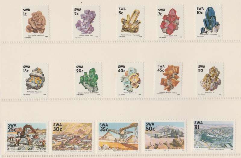 SWA 1989-11-16 4th Definitive Issue - Mines and Minerals SACC 534-549 (excl. 540) [SACC R29]
