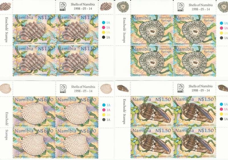 NAM 1998-05-14 Shells of Namibia [SACC 252-255 x4 - R448]