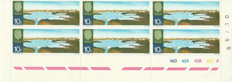 RSA 1972-03-04 Opening of Hendrik Verwoerd Dam - 10c SACC 314 x6 (A) [SACC R150]