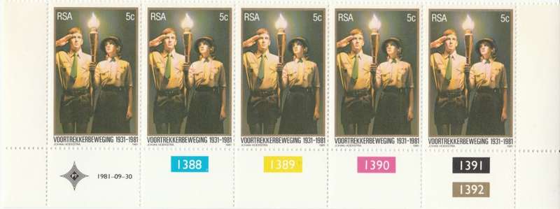 RSA 1981-09-30 50th Anniversary of Voortrekker Movement - SACC 507 x5 [SACC R2]
