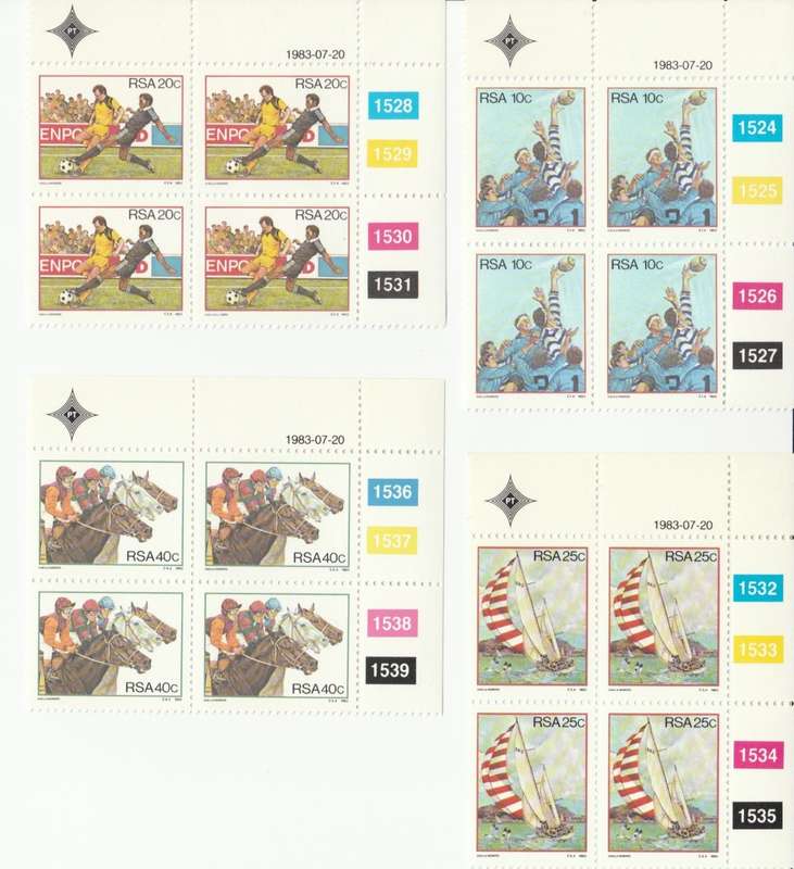 RSA 1983-07-20 Sport Activities in SA - SACC 549-552 x4 [SACC R40]