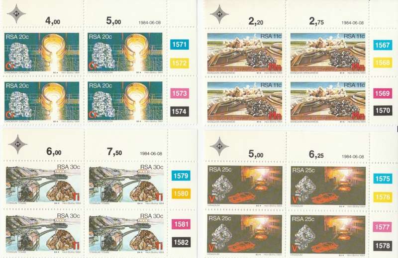 RSA 1984-06-08 Strategic Minerals - SACC 563-566 x4 [SACC R40]