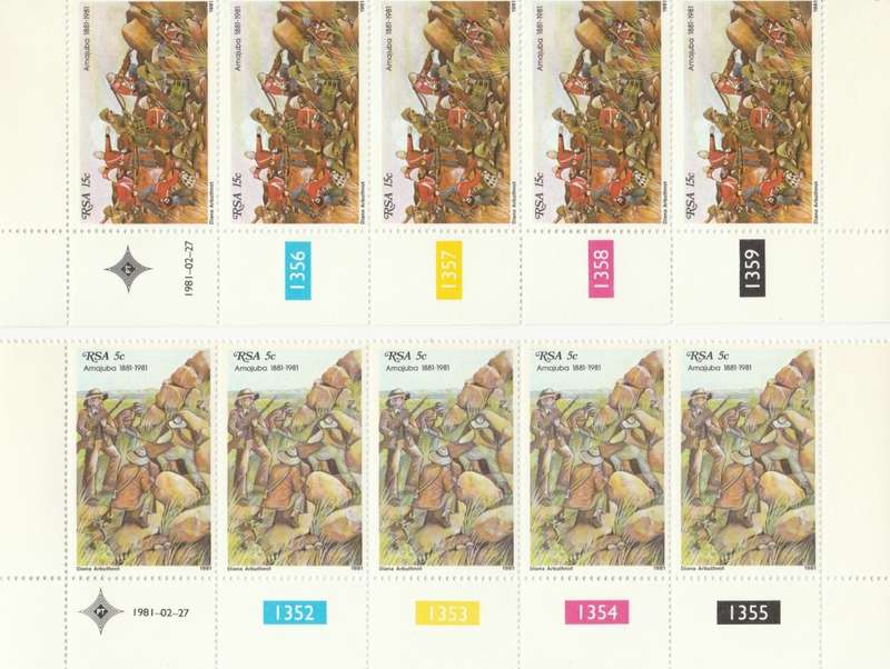 RSA 1981-02-27 Centenary of Battle of Amajuba, 1881 - SACC 492-493 x5 [SACC R14.50]