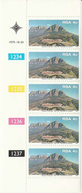 RSA 1979-10-01 150th Anniversary of Cape Town University - SACC 469 x5 [SACC R2]