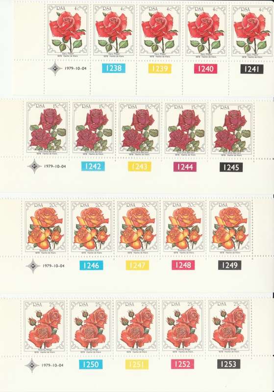 RSA 1979-10-04 4th World Rose Convention - SACC 470-473 x5 [SACC R42.50]