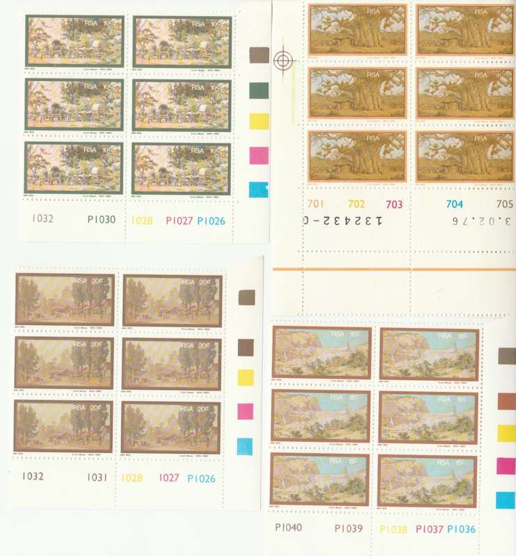 RSA 1976-04-20 Birth Centenary of Erich Meyer (Artist) SACC 401-404 x6 [SACC R60]
