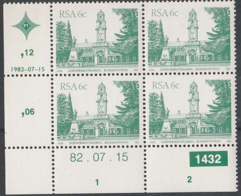 RSA 1982-07-15 4th Definitive Issue - SACC 520 x4 (Plate 1432) [SACC R1]