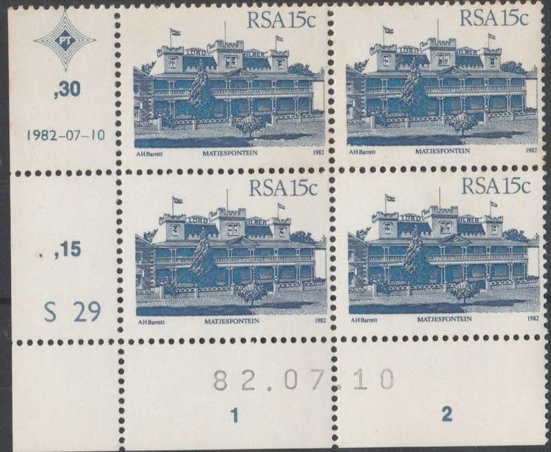 RSA 1982-07-10 4th Definitive Issue - SACC 525 x4 (Cylinder S29) [SACC R2]