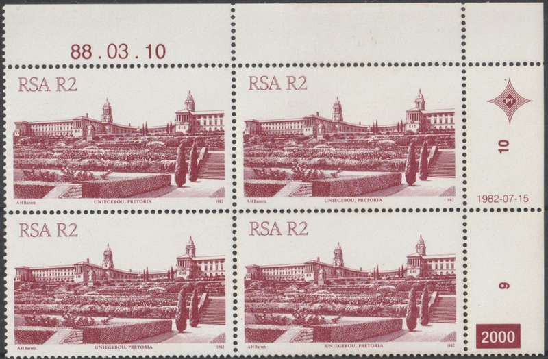 RSA 1988-03-10 4th Definitive Issue - SACC 531a x4 (Plate 2000) [SACC R160]