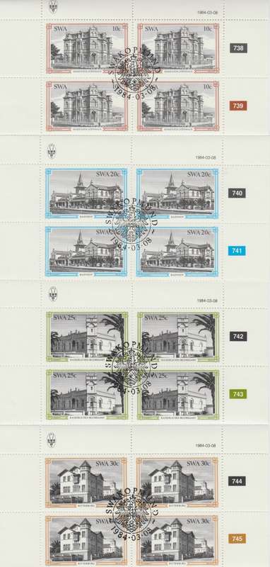 SWA 1984-03-08 Historical Buildings of Swakopmund - SACC 432-435 x4 [SACC R40] - CTO