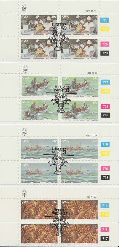 SWA 1983-11-23 Lobster Industry - SACC 428-431 x4 [SACC R40] - CTO