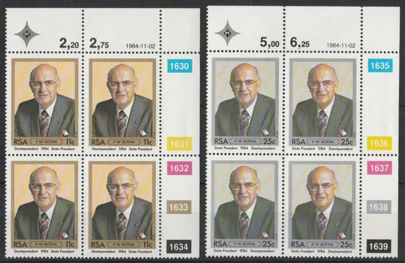 RSA 1984-11-02 Inauguration of President P.W. Botha - SACC 575-576 x4 [SACC R10]