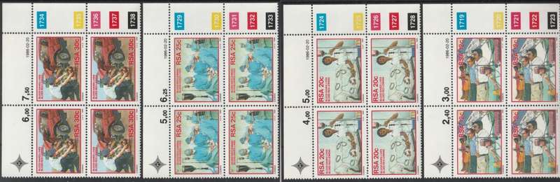 RSA 1986-02-20 Donate Blood - SACC 600-603 x4 [SACC R40]